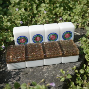 A1 Crystal Rainbow Gold Mahjong Tiles