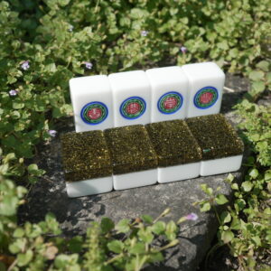 A1 Crystal Black Gold Mahjong Tiles
