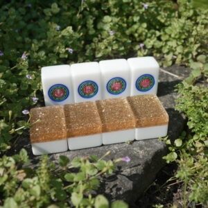 A1 Crystal Champagne Gold Mahjong Tiles