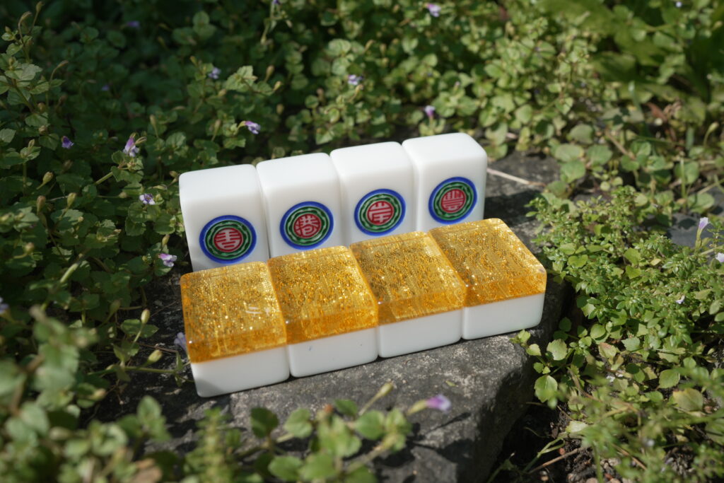 A1 Premium Gold Fabric Mahjong Tiles