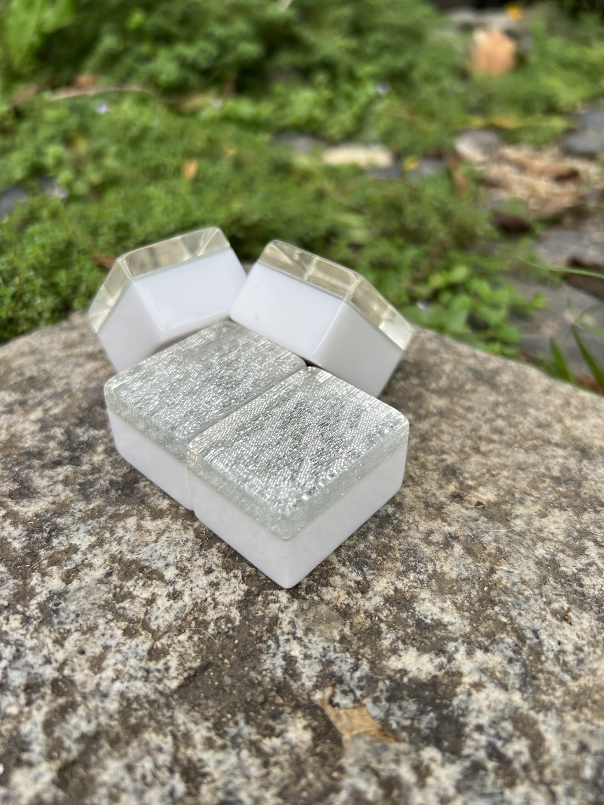 A1 Premium Silver Fabric Mahjong Tiles